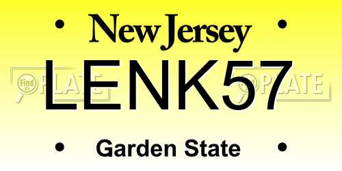 LENK57 New Jersey License Plate