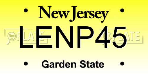 LENP45 New Jersey License Plate
