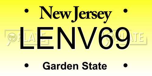 LENV69 New Jersey License Plate