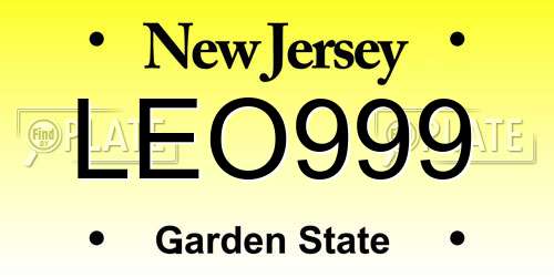 LEO999 New Jersey License Plate