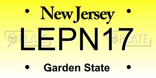 LEPN17 New Jersey License Plate