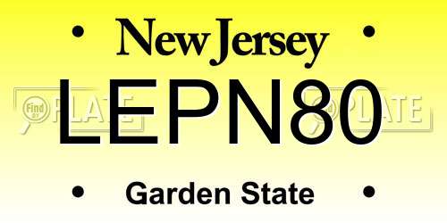 LEPN80 New Jersey License Plate