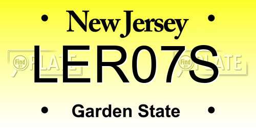 LER07S New Jersey License Plate