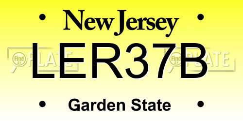LER37B New Jersey License Plate
