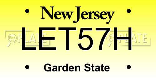 LET57H New Jersey License Plate