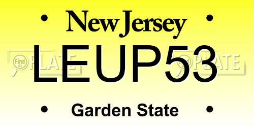 LEUP53 New Jersey License Plate