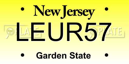 LEUR57 New Jersey License Plate