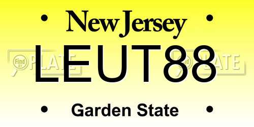 LEUT88 New Jersey License Plate