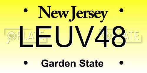 LEUV48 New Jersey License Plate