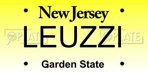LEUZZI New Jersey License Plate