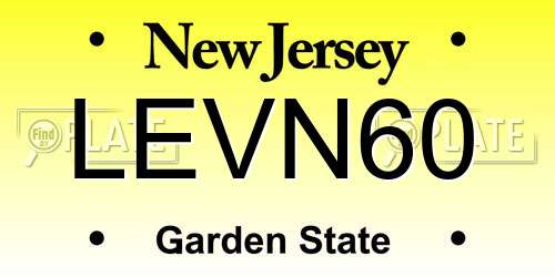 LEVN60 New Jersey License Plate