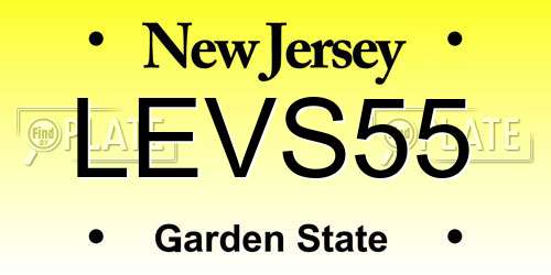 LEVS55 New Jersey License Plate