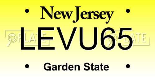 LEVU65 New Jersey License Plate