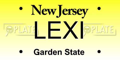 LEXI New Jersey License Plate