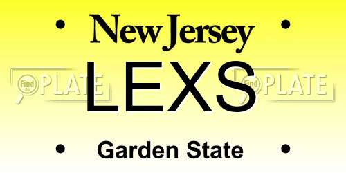LEXS New Jersey License Plate