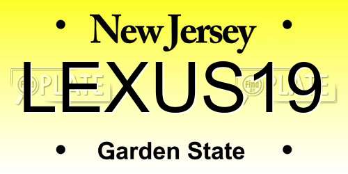 LEXUS19 New Jersey License Plate