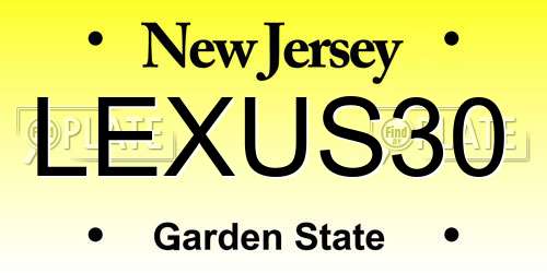 LEXUS30 New Jersey License Plate