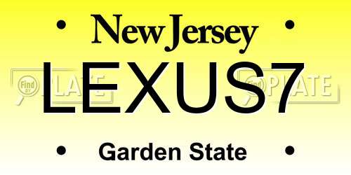 LEXUS7 New Jersey License Plate