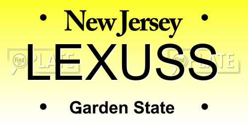 LEXUSS New Jersey License Plate