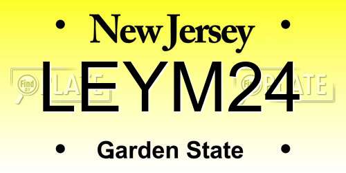 LEYM24 New Jersey License Plate