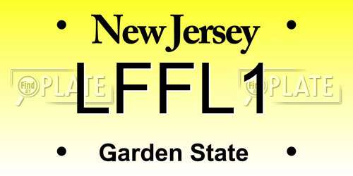 LFFL1 New Jersey License Plate