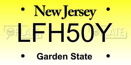 LFH50Y New Jersey License Plate