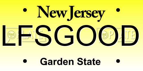 LFSGOOD New Jersey License Plate