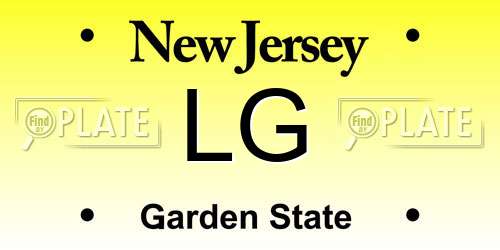 LG New Jersey License Plate