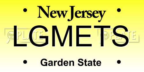LGMETS New Jersey License Plate