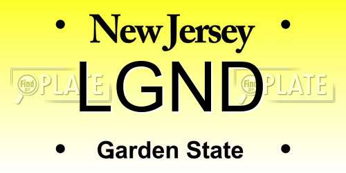 LGND New Jersey License Plate