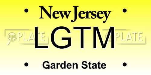 LGTM New Jersey License Plate