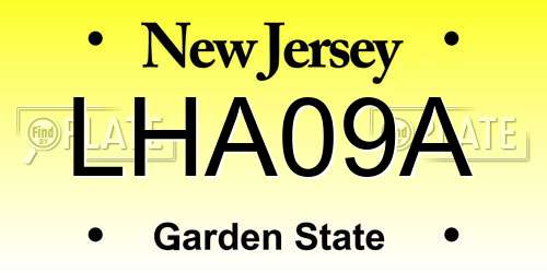 LHA09A New Jersey License Plate