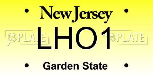 LHO1 New Jersey License Plate