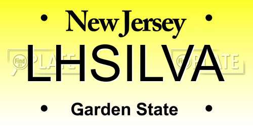 LHSILVA New Jersey License Plate