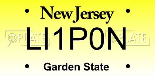 LI1P0N New Jersey License Plate