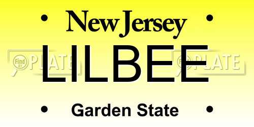 LILBEE New Jersey License Plate