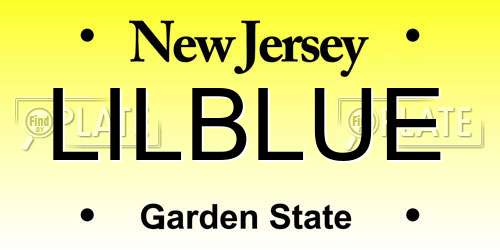 LILBLUE New Jersey License Plate