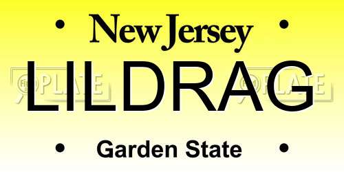 LILDRAG New Jersey License Plate