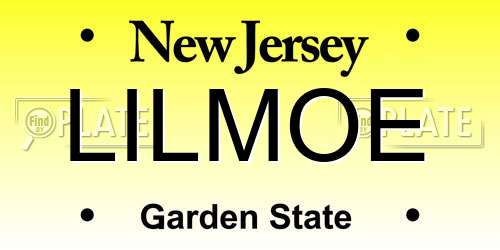 LILMOE New Jersey License Plate