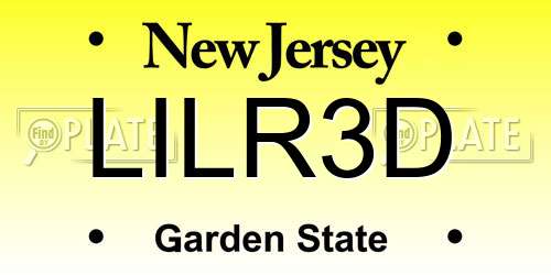 LILR3D New Jersey License Plate