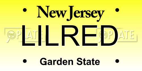 LILRED New Jersey License Plate