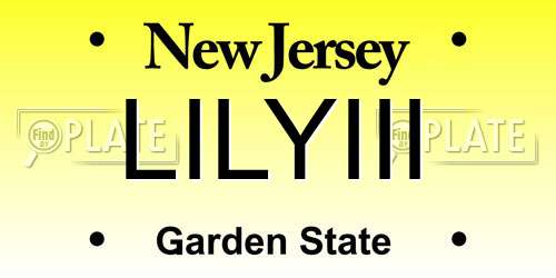 LILYIII New Jersey License Plate