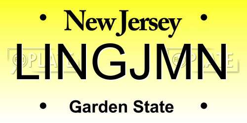 LINGJMN New Jersey License Plate