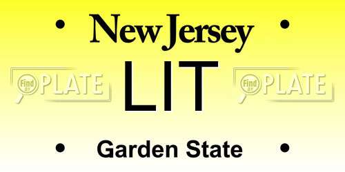 LIT New Jersey License Plate