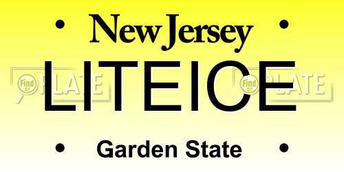 LITEICE New Jersey License Plate