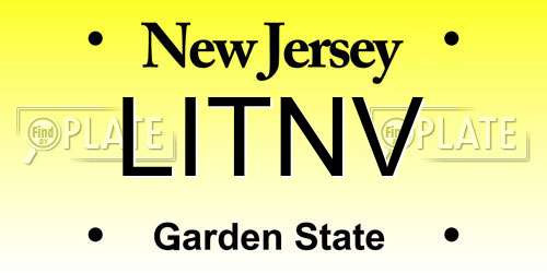 LITNV New Jersey License Plate