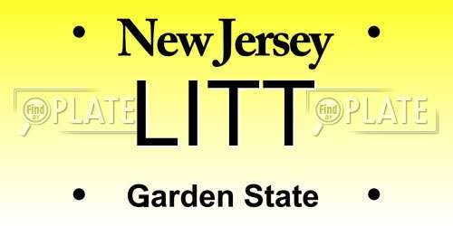 LITT New Jersey License Plate