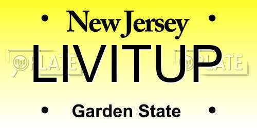 LIVITUP New Jersey License Plate