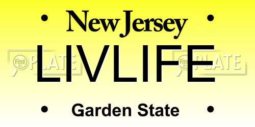 LIVLIFE New Jersey License Plate
