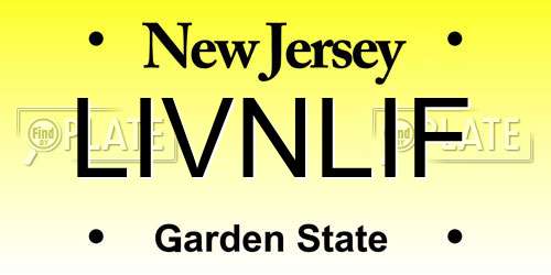 LIVNLIF New Jersey License Plate